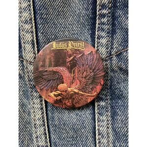 Judas Priest Pinback Vintage Button Badge Music Pin 80s Retro British Metal #040